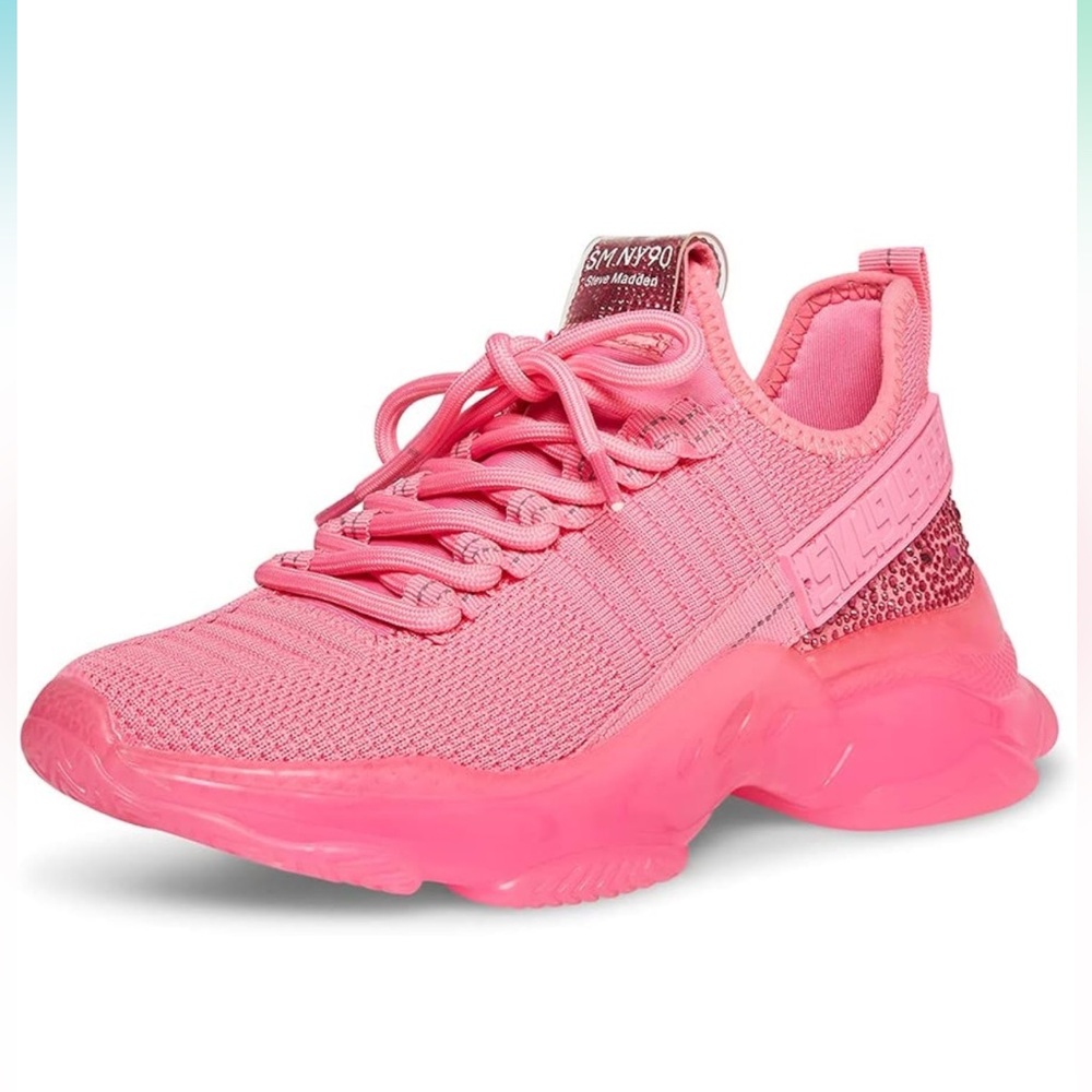 Steve Madden hot pink maxima sneakers size 8